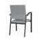 Lesro Newport Guest Chair Metal Frame, Charcoal, RS Fog Upholstery NP1101 - alternate 3